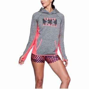 Under Armour Women's Storm Hoodie in Gray and Neon Coral Sz XL